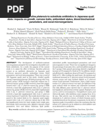 The Potential of Spirulina Platensis To Substitute Antibiotics in Japanese Quail Diets - Impacts On Growth, Carcass Traits, Antioxidant Status, Blood Biochemical Parameters, and Cecal Microorganisms