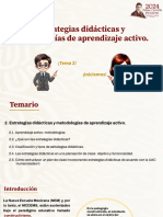 Tema 2 Unidad 1 Estrategias Didácticas y Metodologías de Aprendizaje Activo.