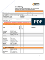 RSAW Pre Trip Inspection Log