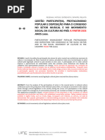 Gestão Participativa Protagonismo Popular e Disposição para o Consenso No Setor Musical e No Movimento Social Da Cultura No País Nos Anos 2000.