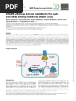 CRISPR Antiphage Defence Mediated by The Cyclic Nucleotide-Binding Membrane Protein Csx23