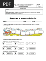 Gui A Semana y Meses Del An o 1 Basico