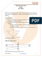 Neet Ray Optics and Optical Instruments Revision Notes