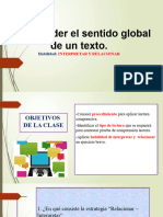 Comprender El Sentido Global de Un Texto - CLASE 17 DE JULIO