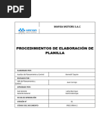 Procedimientos de Elaboración de Planilla - V1.0