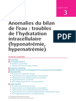 Chapitre 3 Anomalies Du Bilan de L'eau Troubles de L'hydratation Intracellulaire (Hyponatrémie, Hypernatrémie)