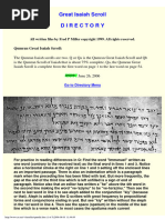 The Scriptures Qumran Great Isaiah Scroll - The Translation of The Great Isaiah Scroll (Photos and Translations)