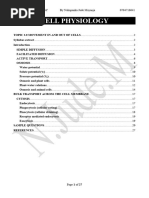 Cell Physiology 2020