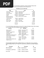 Balance Sheet Problems