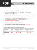 Chemsheets GCSE 1327 QC Electrolysis A ANS