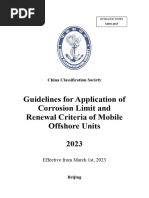 Guidelines For Application of Corrosion Limit and Renewal Criteria of Mobile Offshore Units