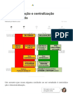 Descentralização e Centralização Esquematizado