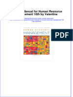 Full Download Solution Manual For Human Resource Management 16th by Valentine File PDF Free All Chapter