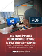 Análisis Del Desempeño Presupuestario Del Sector de La Salud en El Período 2019-2021