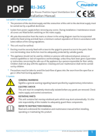 Installation Manual: Whole House Positive Input Ventilation Unit