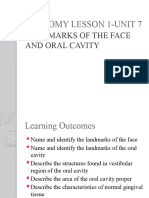 Anatomy-Landmarks of The Face and Oral Cavity