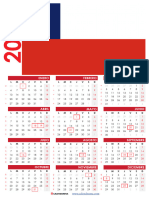 Calendario 2025 Chile para Imprimir