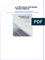 Full Download Reliability of Structures 2nd Nowak Solution Manual File PDF Free All Chapter