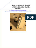 Full Download Test Bank For Sociology of Deviant Behavior, 15th Edition, Marshall B. Clinard, File PDF All Chapter On 2024