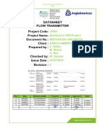 Datasheet Flow Transmitter: J3905 Quellaveco CPF Project MQ15-08-DS-3340-IN0106 Anglo American C. Helfer M. Rosas A. Aza