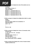 Assignment - Loops