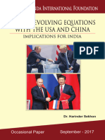 Russia S Evolving Equations With The USA and China Implications For India