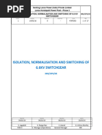 ISP-OP3-03 Operation Isolation and Normalization of 6.6 KV Switch Gear