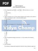 CBSE Test Paper 02 CH-03 Trigonometric Functions