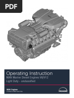 Operating Instruction: MAN Marine Diesel Engines V8/V12 Light Duty - Unclassified