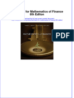 Full Download Test Bank For Mathematics of Finance 8th Editon File PDF Free All Chapter