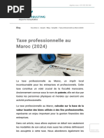 Taxe Professionnelle Au Maroc (2024) - Upsilon Consulting