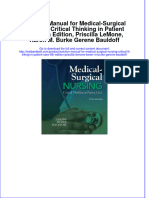 Solution Manual For Medical-Surgical Nursing: Critical Thinking in Patient Care, 5Th Edition, Priscilla Lemone, Karen M. Burke Gerene Bauldoff