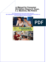 Full Download Solution Manual For Consumer Behavior, 6th Edition Wayne D. Hoyer, Deborah J. MacInnis, Rik Pieters File PDF Free All Chapter