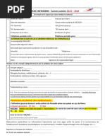 Fiche Infirmerie 2023-2024