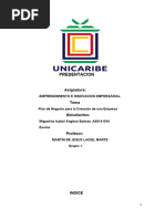 Plan de Negocio para La Creación de Una Empresa Trabajo Final