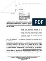 Solicito Copias de Los Actuados - Jorge Luis Gonzales Bernal - 3 Fevcm-3d-Lima Norte - Delito Desobediencia y Resi Autoridad