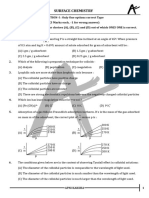 Sheet 01 - Surface Chemistry