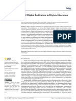 Education Sciences: Digital Learning and Digital Institution in Higher Education