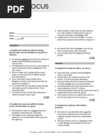 Focus3 2E Unit Test Vocabulary Grammar UoE Unit5 GroupA