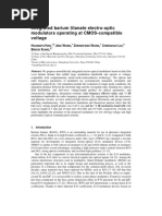 2023 - AO - HHan - Shandong - 100GHz - Integrated Barium Titanate Electro-Optic at CMOS Voltage