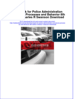 Full Download Test Bank For Police Administration Structures Processes and Behavior 8th Edition Charles R Swanson Download File PDF Free All Chapter