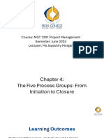 Chapter 4 The Five Process Groups