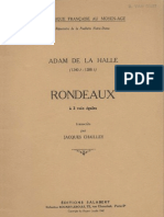 Rondeaux A 3 Voix Egales Adam de La Halle