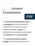 Joint Entrance Examination - Wikipedia