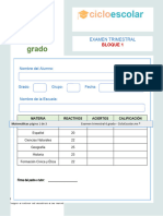 Examen Trimestra Sexto Grado BLOQUE1 2020 2021