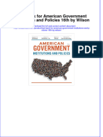 Full Download Test Bank For American Government Institutions and Policies 16th by Wilson File PDF Free All Chapter