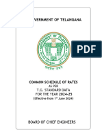 Government of Telangana: Common Schedule of Rates T.G. Standard Data FOR THE YEAR 2024-25