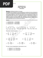 Solución EVAU Madrid Matemáticas II 2023 Junio