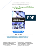 Instant Download Production and Operations Management 5th Edition S. N. Chary PDF All Chapter