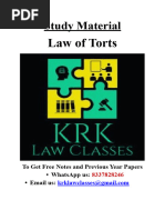 Study Material Law of Torts 6